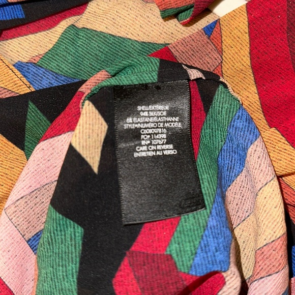 Alice + Olivia Aisha Silk Tie Neck Blouse in Mod Stripe Multi - Picture 8 of 8